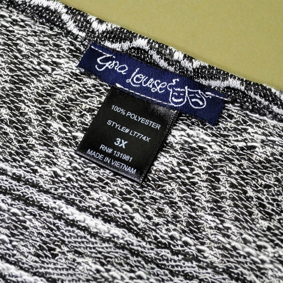 NWOT Gina Louise Aztec Grey & Black Open Coat - Picture 6 of 6